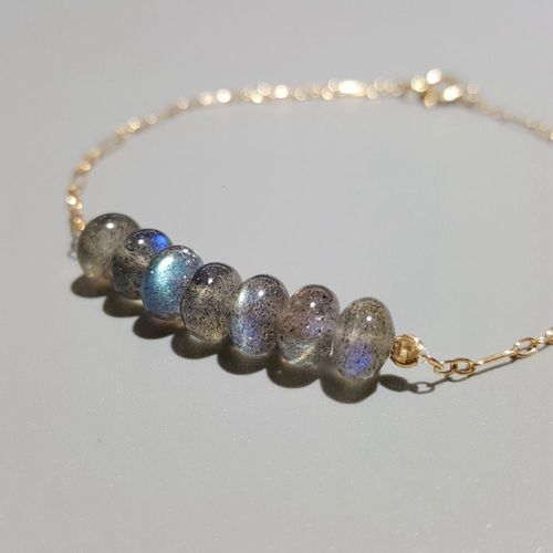Bracelet En Argent Sterling 925 Avec Perles De Labradorite Aurora, Bijou De Lys, Chaîne Élégante À Maillons, Cadeau Pour Femmes Et Filles