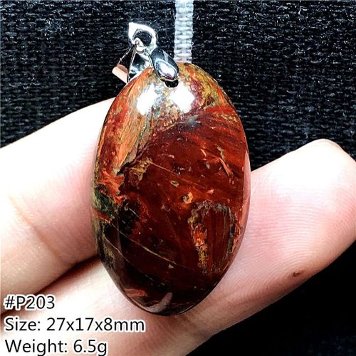 Collier Avec Pendentif Pietersite Pour Homme Et Femme, Pierre Naturelle Authentique, Jaune, Rouge, Perles En Cristal, Argent De La Lettonie, Bijou D'énergie, Aaaaa