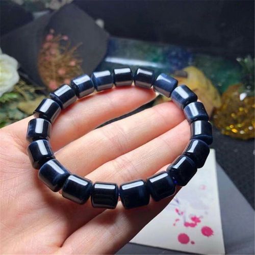 Bracelet ¿Il De Tigre Bleu Naturel 9mm Pour Femme Et Homme, Perles En Cristal Du Brésil, Pierres Précieuses Reiki, Brins De Bijoux, Cadeau De Guérison, Aaaaa