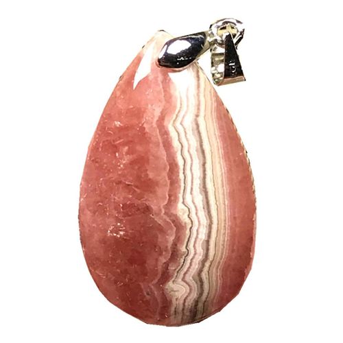 Pendentif En Rhodochrosite Rouge Naturel, Bijoux Pour Femmes Et Hommes, 30x18x7mm, Perles Goutte D'eau, Cadeau D'amour, Pierre De Cristal Argentinienne Aaaaa