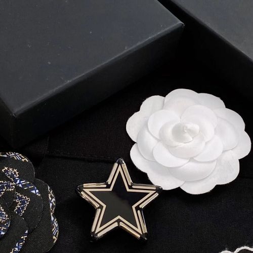 Broche Étoile À Cinq Branches En Résine Pour Femmes, Tendance, Célèbre Marque, Bijoux De Fête, Tendance, Or, Noir, Cadeaux, Tendance 2021