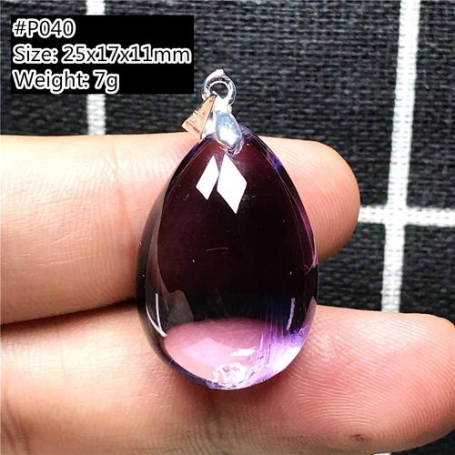 Pendentif Améthyste Violette Naturelle, Bijoux Pour Femmes Et Hommes, Cristal Clair, Quartz, Pierre De Guérison, Perles Goutte D'eau, Pierre Précieuse Aaaaa