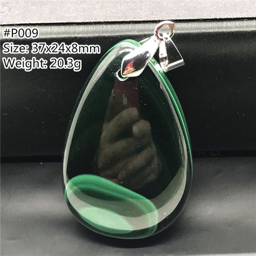 Pendentif Malachite Chrysocolla Vert Naturel Pour Femmes Et Hommes, Perles De Cristal Porte Bonheur, Pierre En Argent, Bijoux Aaaaa