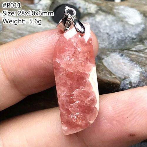 Pendentif En Rhodochrosite Rouge Naturel, Bijoux Pour Femmes Et Hommes, Porte Bonheur, Amour, Cadeau, Perles Goutte D'eau, Pierre De Cristal, Pierre Précieuse Argentinienne Aaaaa