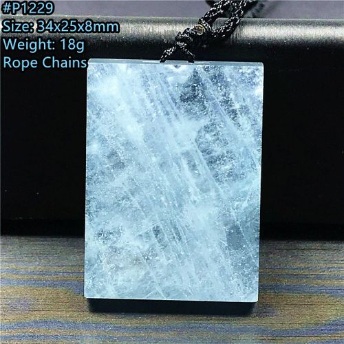 Pendentif En Aigue Marine Bleu Océan Pour Femme Et Homme, Bijoux En Cristal, Perles Naturelles, Cadeau De Guérison, Chaînes En Pierres Précieuses Reiki, Aaaaa