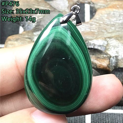 Pendentif Malachite Vert Naturel Pour Femmes Et Hommes, Pierre De Guérison, Amour, Cristal, Argent, Goutte D'eau, Perles, Bijoux De Beauté, Aaaaa
