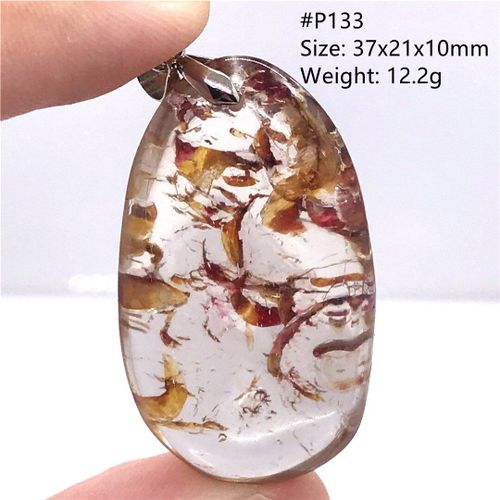 Pendentif Fantôme En Limonite Rouge Naturelle, Pour Femmes Et Hommes, Cadeau D'amour, Cristal 37x21x10mm, Perles Quartz Argent Clair, Pierre Précieuse Aaaaa