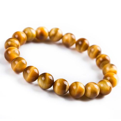 Bracelet En Or Naturel Jaune ¿Il De Tigre, Perles Rondes Véritables 10mm 8mm 12mm Pour Femmes Et Hommes, Cristal, Livraison Directe Aaaaa