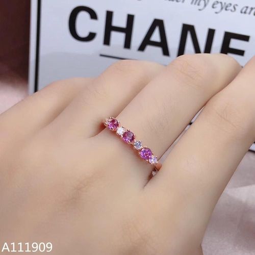 Bague En Argent Sterling 925 Incrustée De Grenat Naturel Pour Femme, Bijoux Luxueux Avec Détection De Support