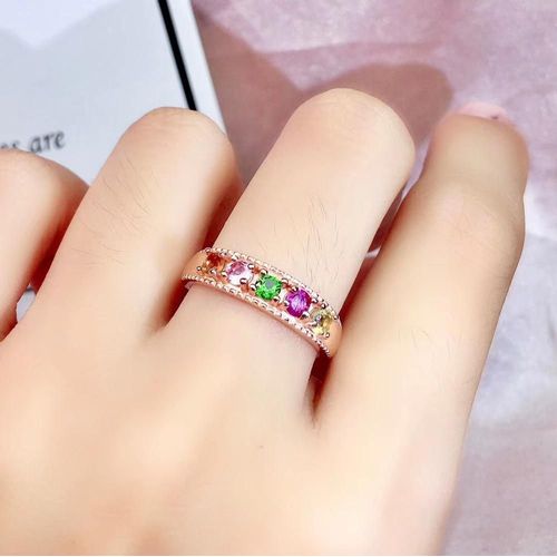 Bague Tourmaline Naturelle Incrustée En Argent Sterling 925, Bijoux De Boutique, Détection De Support Féminine Exquise