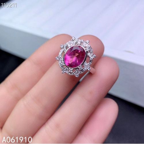 Bague En Topaze Rose Naturelle Incrustée D'argent Sterling 925 Pour Femme, Bijoux Fins, Tendance, Support De Détection Populaire