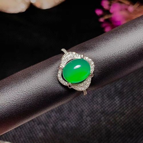 Bague En Argent Sterling 925 Incrustée De Calcédoine Naturelle Pour Femme, Bijou De Boutique, Classique, Support De Détection
