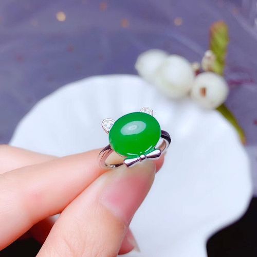 Bague En Argent Sterling 925 Incrustée De Calcédoine Naturelle Pour Femme, Bijou De Boutique, Classique, Support De Détection