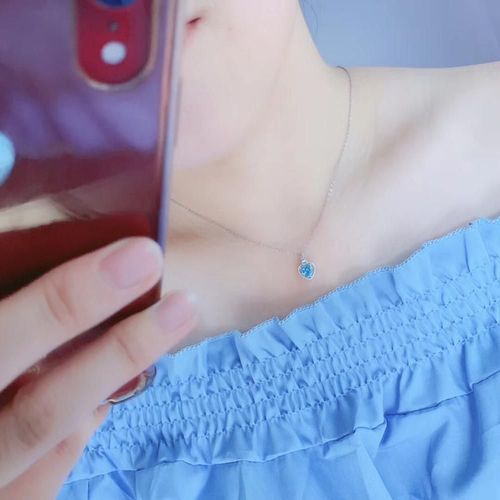 Collier En Argent Sterling 925 Incrusté De Topaze Bleue Naturelle Pour Femmes, Pendentif D'inspection
