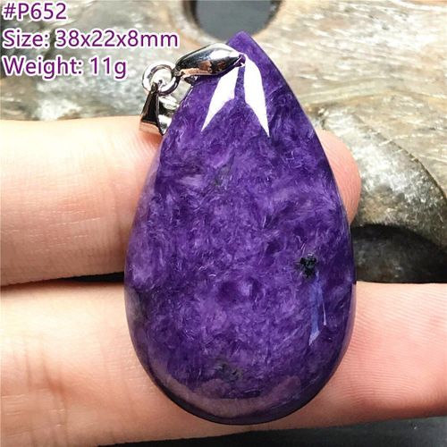 Pendentif Charoite Naturelle Pour Femmes Et Hommes, Bijoux, Amour Reiki, Cadeau De Guérison Porte Bonheur, Perles En Cristal Violet, Pierre De Genstone Aaaaa