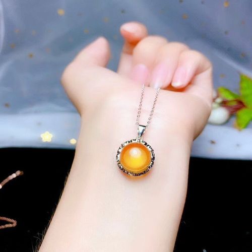Collier En Citrine Incrustée En Argent Sterling 925, Pendentif Populaire Et Exquis Pour Femmes