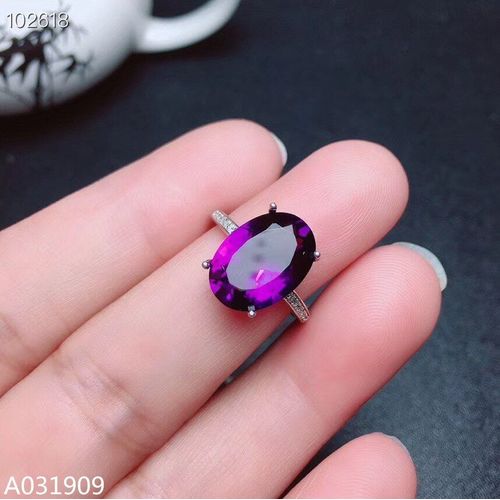 Bague En Argent Sterling 925 Pour Homme Et Femme, Bijou De Luxe Incrusté D'améthyste, À La Mode