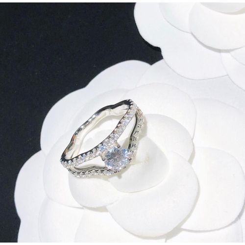 Bague En Argent Sterling 925 Pur Pour Femmes, Bague En Diamant Cz Avec Fleur De Camélia, Bijoux De Mariage, Bague De Fiançailles Rose De Luxe