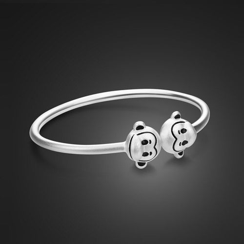 Joli Cadeau De Bijoux En Argent Massif Pour Enfants. Bracelet En Argent Sterling 100% Avec Singe Animal, 999. Convient Aux Petites Filles De 0 À 10 Ans