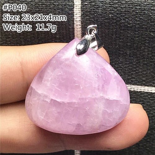 Pendentif En Pierre De Kunzite Violette Naturelle Pour Femmes Et Hommes, ¿Il De Chat, Cristal Argenté, Perles De Guérison Porte Bonheur, Bijoux En Pierres Précieuses Aaaaa