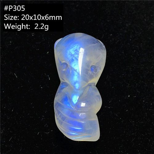 Pendentif En Pierre De Lune Naturelle, Renard Sculpté Pour Femmes Et Hommes, Cristal, Perles De Guérison, Chance, Lumière Bleue Forte, Bijoux En Pierres Précieuses, 22x10x5mm, Aaaaa