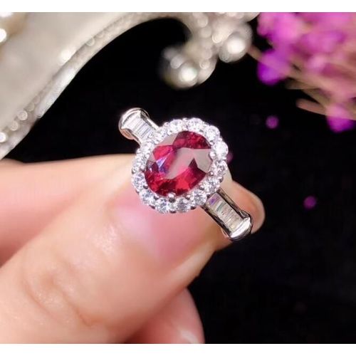 Kjjeaxcmy Boutique, Bijoux En Argent Sterling 925, Incrusté De Grenat Naturel, Pierres Précieuses, Pour Femmes, Bague De Luxe, Détection