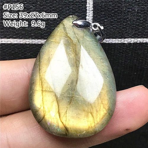 Pendentif En Labradorite Naturelle Jaune Clair, Bijoux Pour Femmes Et Hommes, 39x27x6mm, Perles En Cristal Argenté, Goutte D'eau, Pierre De Lune, Aaaaa