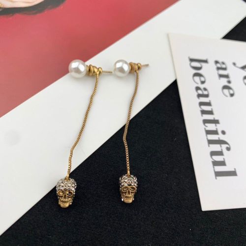 Offre Spéciale Marque Bijoux De Mode Pour Les Femmes Pur 925 En Argent Sterling Broche Crâne Punk Boucles D'oreilles Squelette Boucles D'oreilles Design Vintage