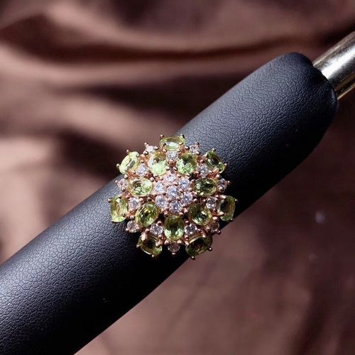 Bague En Argent Sterling 925 Incrustée De Péridot Naturel Pour Femme, Bijou De Boutique, Belle Détection De Support
