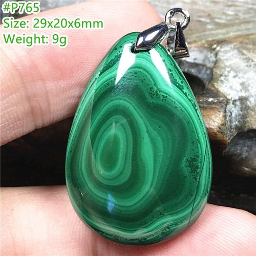 Pendentif Malachite Vert Naturel, Bijoux Pour Femmes Et Hommes, Guérison, Amour, Richesse, Cadeau, Pierre De Cristal, Perles En Argent, Aaaaa