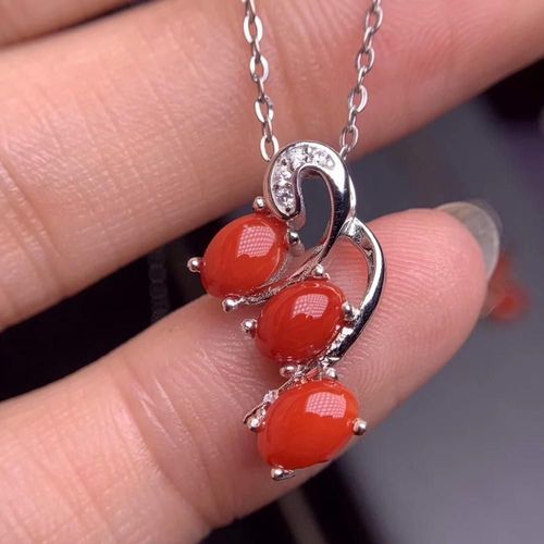 Pendentif En Corail Rouge Naturel Incrust? En Argent Sterling 925, Bijoux Boutique, Collier F?Minin, D?Tection De Cha?Ne De Support