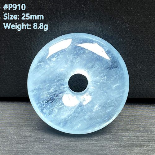 Pendentif En Forme D'aigue Marine Bleu Océan Pour Homme Et Femme, Bijoux En Pierre, Perles Rondes, En Cristal Naturel, Cadeau De Guérison, Pour La Paix, Aaaaa