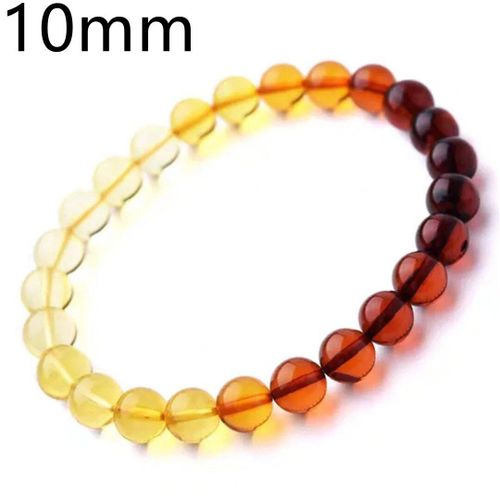 Bracelet En Cristal Pour Hommes Et Femmes, Bijoux En Pierre Naturelle, Jaune, Rouge, Bleu, Ambre, Cadeau, Perles Rondes, Brins, Aaaaa, 8mm, 10mm, 12mm