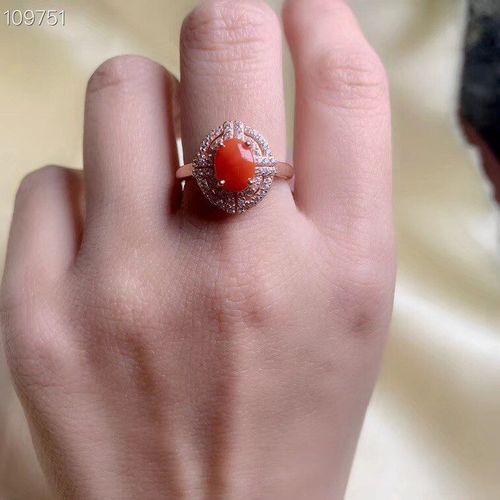 Bague En Corail Rouge Naturel Incrusté En Argent Sterling 925, Bijoux Fins, Bague De Détection De Support Pour Femmes, Magnifique