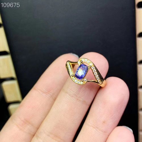 Bijoux Fins Incrustés En Argent Sterling 925, Bague Luxueuse En Tanzanite Naturelle, Support De Détection, Pour Femmes