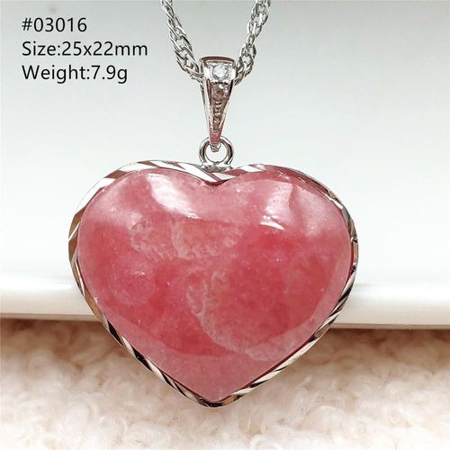 Collier En Rhodochrosite Rouge Naturel Rare, Pendentif Amour Pour Femmes Et Hommes, Pour Amour Reiki, Plaqué Or Rose À La Mode Aaaaaa