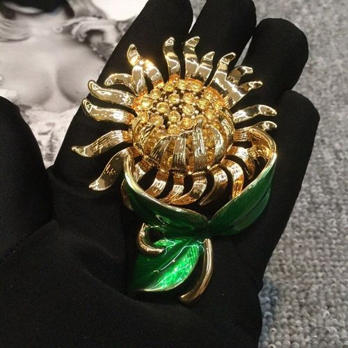 Broche À Fleurs Camélia Vintage, Bijoux À La Mode, Couleur Or, Soleil, Pull, Perle