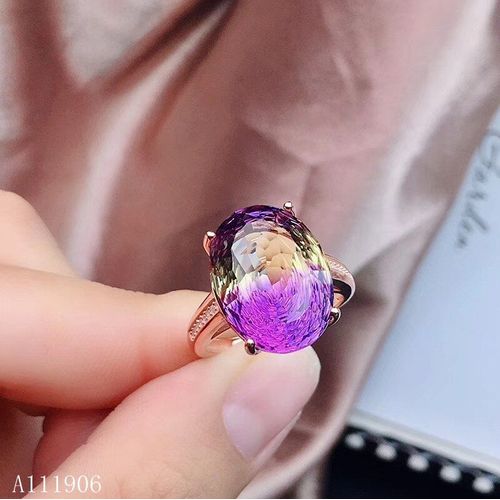 Bague En Argent Sterling 925 Incrustée D'améthyste Pour Femme, Bijou De Luxe, Nouvelle Collection