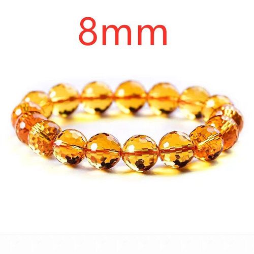 Bracelet En Citrine Jaune Naturelle Véritable Pour Hommes Et Femmes, Perles Rondes Transparentes, Pierres Précieuses Riches, 8mm, 10mm, 12mm, Cadeau Aaaaa