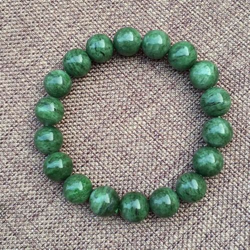 Bracelet Diopside En Cristal Vert Chromé Naturel, Perles Rondes Extensibles De 11mm Pour Femmes Et Hommes, Meilleurs Bijoux Rares Aaaaa