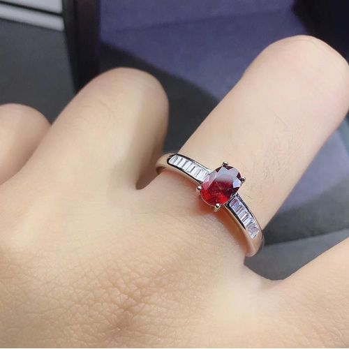 Bague En Argent Sterling 925 Incrustée De Rubis Naturel Pour Femme, Bijoux Fins, Exquise, Support À Détection Noble