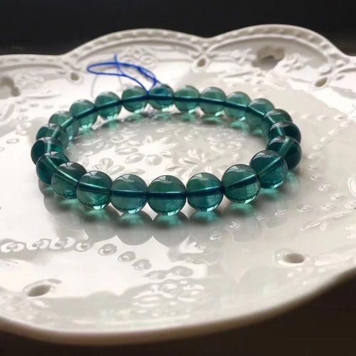 Bracelet À Quartz En Fluorite Bleue Naturelle, Pierres Précieuses De 8mm, Perles Rondes Claires Rares, Fluorite Verte, Cadeau D'amour Pour Femmes Et Hommes, Aaaaa