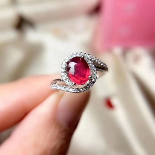 Bague Luxueuse En Argent Sterling 925 Incrustée De Rubis Naturel Pour Femme, Bijoux Fins, Support De Détection, Tendance, Classique