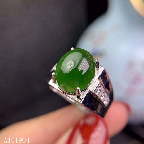 Bijoux Boutique En Argent Sterling 925 Incrustés De Jaspe Hetian Naturel, Gemme De Luxe Pour Hommes, Test De Support De Bague