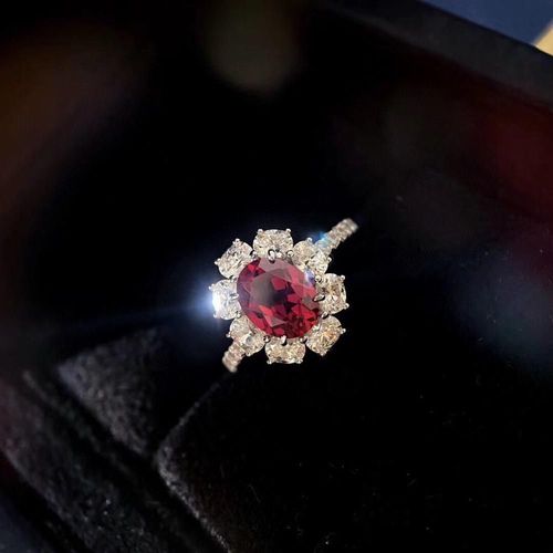 Bagues En Argent Sterling 925 Pur Pour Femmes, Bague De Mariage, De Fiançailles, Rouge Rubis, De Marque Populaire, 925