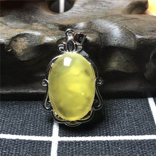 Pendentif Naturel Jaune Ambre Pour Femmes Et Hommes, Bijoux D'amour, Pierre De Cristal Argent 35x18x8mm, Perles Reiki, Bijoux En Pierres Précieuses Aaaaa