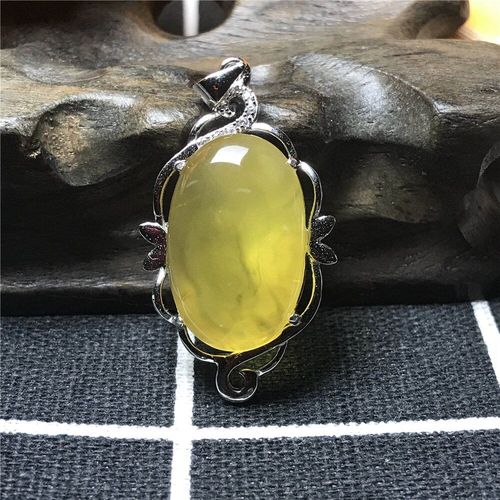 Bijoux À Pendentif En Ambre Jaune Naturel Pour Femmes Et Hommes, Pierres De Cristal En Argent 37x21x8mm, Perles En Pierre Précieuse Reiki Aaaaa