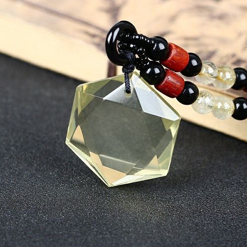 Collier De Perles En Citrine Jaune Naturelle Véritable, Pendentif En Quartz Six Étoiles, Pierres Précieuses Claires De 25mm, Livraison Directe Aaaaaa