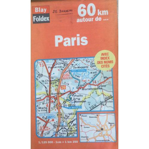 Carte Blay Foldex 60 Km Autour De Paris