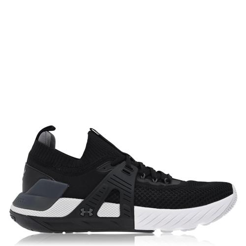 Under Armour Project Rock 4 Baskets De Sport Chaussures Hommes Couleur Noir/blanc